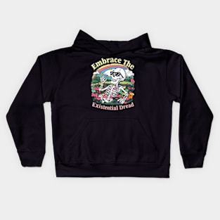 Embrace the existential dread Kids Hoodie